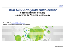 IBM Smart Analytics Optimizer Version 2