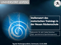 motorisches training in der neuen rückenschule (vortrag
