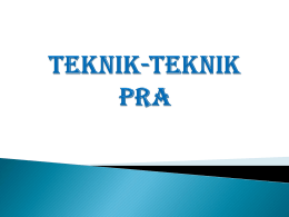 TEKNIK-TEKNIK PRA - tekmanas stpp 2012