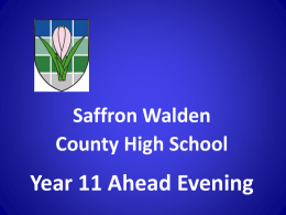 Unit 1 Exam - Saffron Walden County High School
