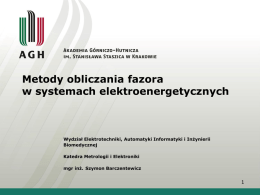 Metody obliczania fazora w systemach elektroenergetycznych
