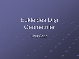 Eukleides Dışı Geometriler