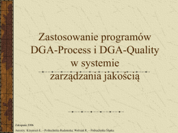Zastosowanie programów DGA-Process i DGA