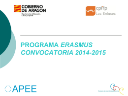 PROGRAMA ERASMUS 2014-15
