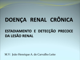 doença renal crônica estadiamento e detecção precoce da lesão renal
