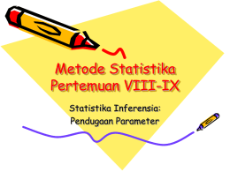 Materi VIII-IX Pendugaan Parameter