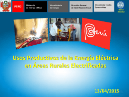 Usos Productivos de la Energía Eléctrica