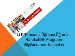 Erasmus Genel Bilgilendirme - Bülent Ecevit Üniversitesi