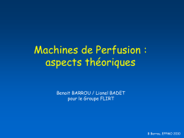 Machines de Perfusion : aspects théoriques