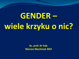 2014.Gender. Gietrzwałd