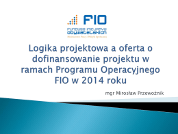 Planowanie i pisanie projektu FIO 2014