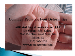 Common Pediatric Foot Deformities