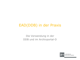 Umsetzung von EAD(DDB)