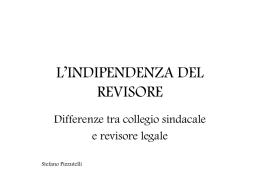 L`INDIPENDENZA DEL REVISORE