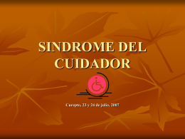 SINDROME DEL CUIDADOR - Fundación Cabecitas Rapadas
