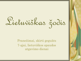 Lietuviškas žodis
