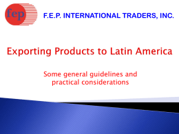 F.E.P. International Traders , INC