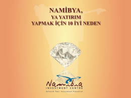 Namibya`ya Yatırım Yapmak İçin 10 İyi Neden