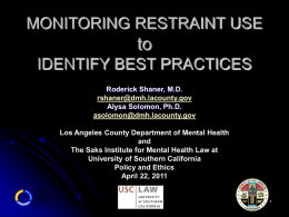 Lack of Restraint - University of Southern California