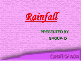 Rainfall - CLIMATE OF INDIA