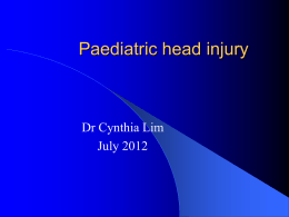 Paediatric head injury