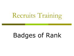 Badges of Rank - Shropshire ACF