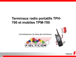 Présentation TPH et TPM 700