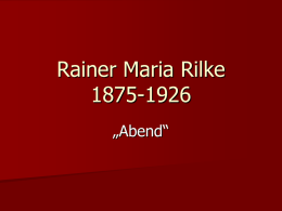 Rainer Maria Rilke 1875-1926 - Hecht-Netz