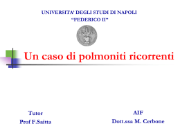 Polmoniti ricorrenti