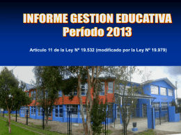 Informe Gestión 2013 - Liceo Pedro Aguirre Cerda