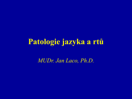 Patologie jazyka a rtů
