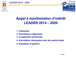 LEADER 2014 - 2020 - Réseau Rural Français