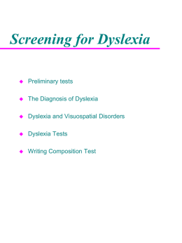 Screening for Dyslexia - Centre canadien de la dyslexie