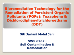 (POPs): Toxaphene & Dichlorodiphenyltrichloroethane (DDT)