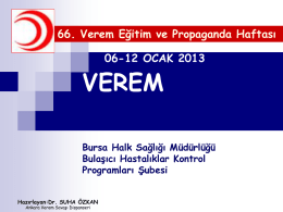 verem - Bursa Halk Sağlığı Müdürlüğü
