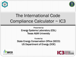 IC3 Calculator_3.6.1 - Energy Systems Laboratory