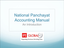 National Panchayat Accounting Manual