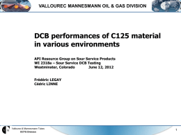 DCB performance of C125. F Legay-V-M