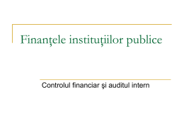 Controlul financiar preventiv propriu - Buget