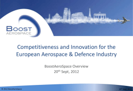 Competitiveness and Innovation for the European Aerospace