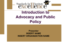 Introduction to Advocacy Course