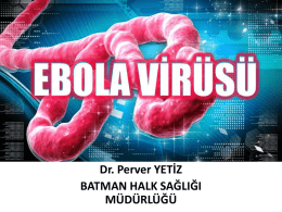 Ebola Virüsü Sunumu için tıklayınız.