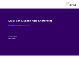DMS: Van Livelink naar SharePoint