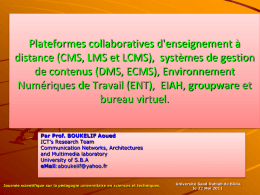 Systèmes de gestion de contenu LMS, CMS, LCMS, DMS ,ECMS