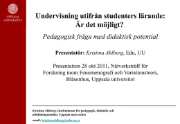 PPT-presentation Kristina Ahlberg