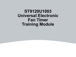 ST9120U1003 Universal electronic fan timer - Training