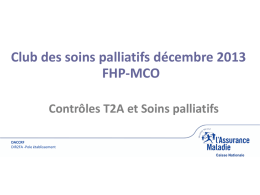 Contrôle T2A et soins palliatifs – CNAMTS DACCRF - Fhp-MCO