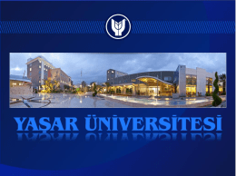 PowerPoint Sunusu - Yaşar Üniversitesi