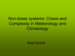 Non-linear systems - Natural Climate Change