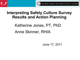 Interpreting Safety Culture Survey Results and Action